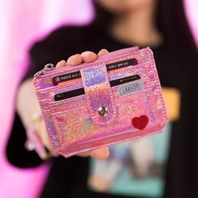 INS Laser Girl Compact Card Holder Women's Cute Card Holder Access Card Case Bus Meal Card Subway Ca
