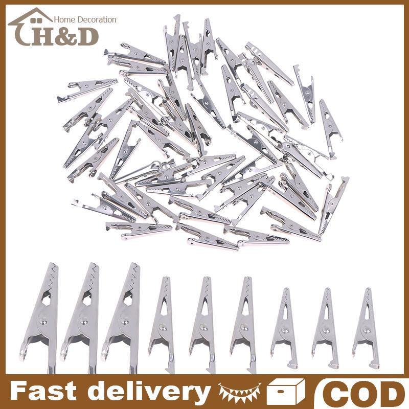 50pcs Mini Alligator Clips Mini bạc kim loại Alligator Clip 28mm 35mm 45mm cho điện thử nghiệm cho P