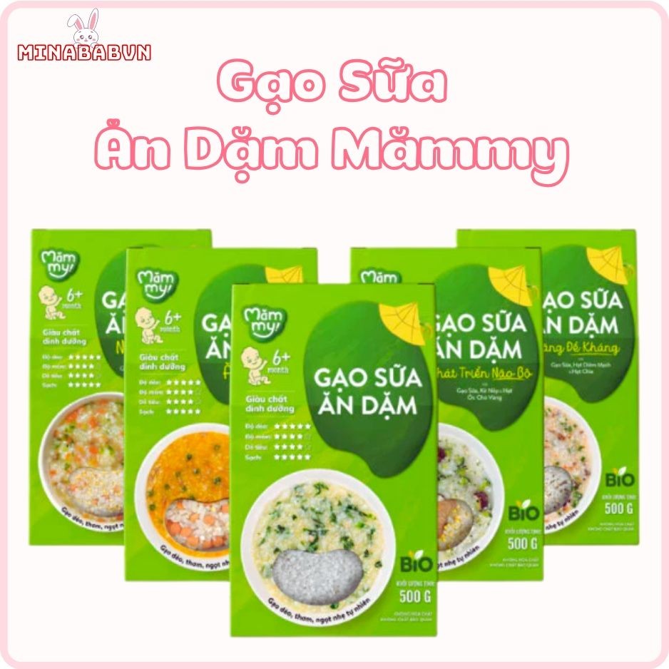Gạo Sữa Mămmy Hỗ Trợ Ăn ngon Ngủ ngon Tăng đề kháng Phát Triển Não Bộ Cho Bé Từ 6 Tháng Tuổi, Gạo Sữ