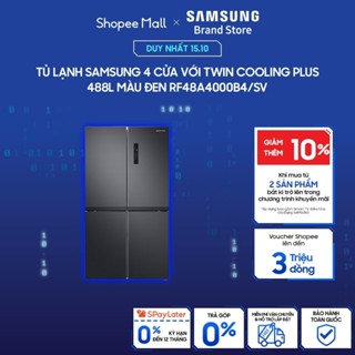 [MIỄN PHÍ VẬN CHUYỂN] Tủ Lạnh Samsung 4 Cửa với Twin Cooling Plus 488L màu Đen RF48A4000B4/SV