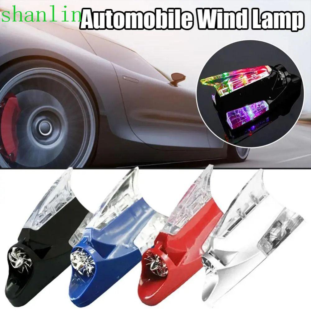 Đèn cảnh báo an toàn tự động SHANLIN, Đèn LED cảnh báo chạy bằng gió hình vây cá mập, Đèn nhấp nháy 