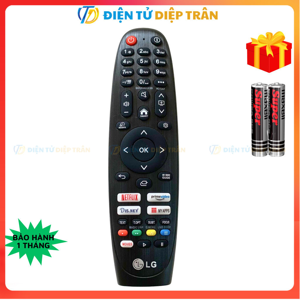 Remote điều khiển tivi LG Mã 16, điều khiển TV LG internet - Tặng kèm pin -  TT.Store_vn