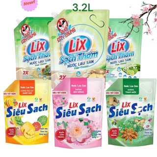    Mới   Nước thơm nước lau sàn Lix Sạch thơm 3.2L Túi Đuổi côn trùng hiệu quả an toàn cho gia đình Sản phẩm Lixco 