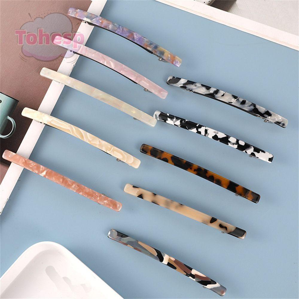 THESP Kẹp Tóc Nữ Vintage Phụ Kiện Tóc Dài Acetate Kẹp Tóc