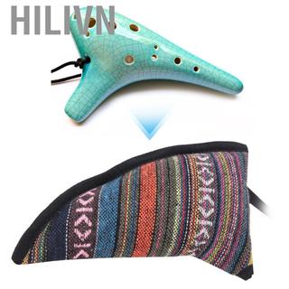 Hilivn Hilivn ACAGALA Nhỏ Mini Chống Nước Di Động 12 Lỗ Ocarina Mang Theo Bò Hình Sừng Túi Bảo Quản