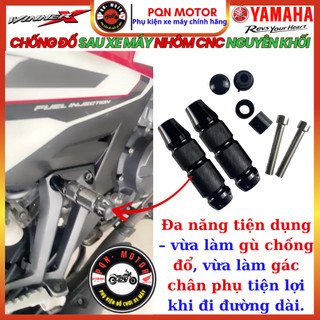 Gù Chống Đổ Sau Xe Máy Nhôm CNC Nguyên Khối – Nhựa ABS - Chế Gác Chân - Chống Đổ Sau Gai Nhám