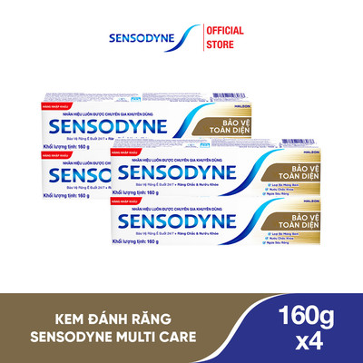 Bộ 4 Kem đánh răng SENSODYNE Multi Care 160g giúp giảm ê buốt hiệu quả và giúp nướu chắc khỏe