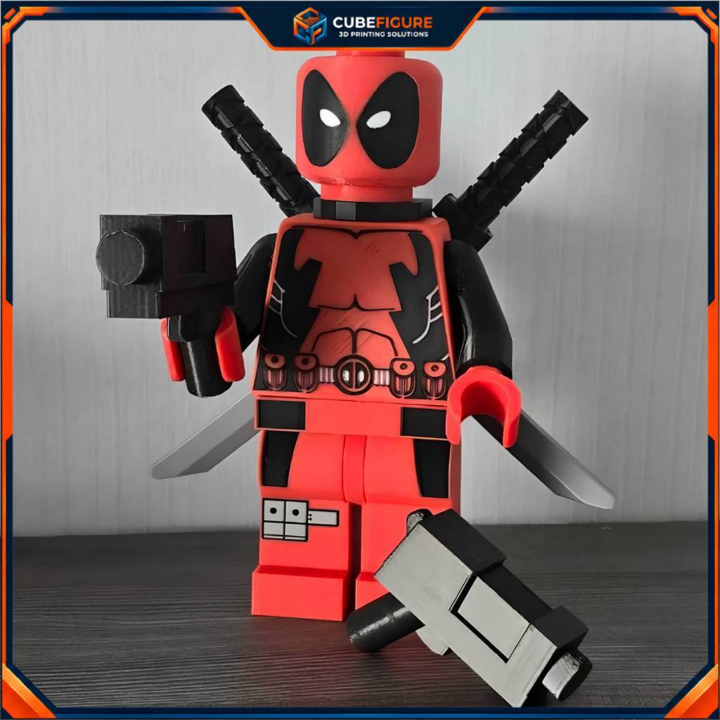 [500%] Mô hình BRICK DEADPOOL - CUBE FIGURE [21 cm] - [MaVel]
