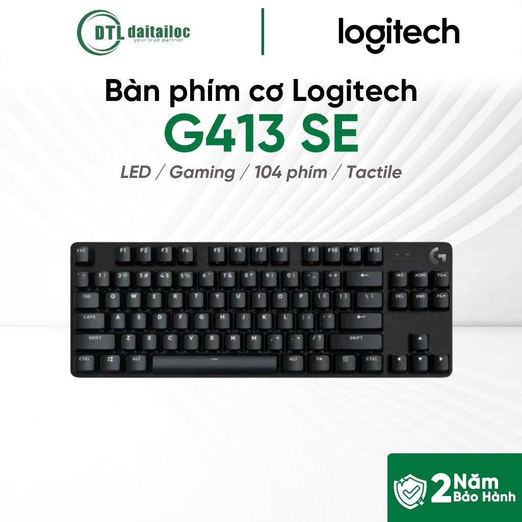 Bàn phím cơ có dây gaming Logitech G413 SE | Chính Hãng | Bảo Hành 24 Tháng