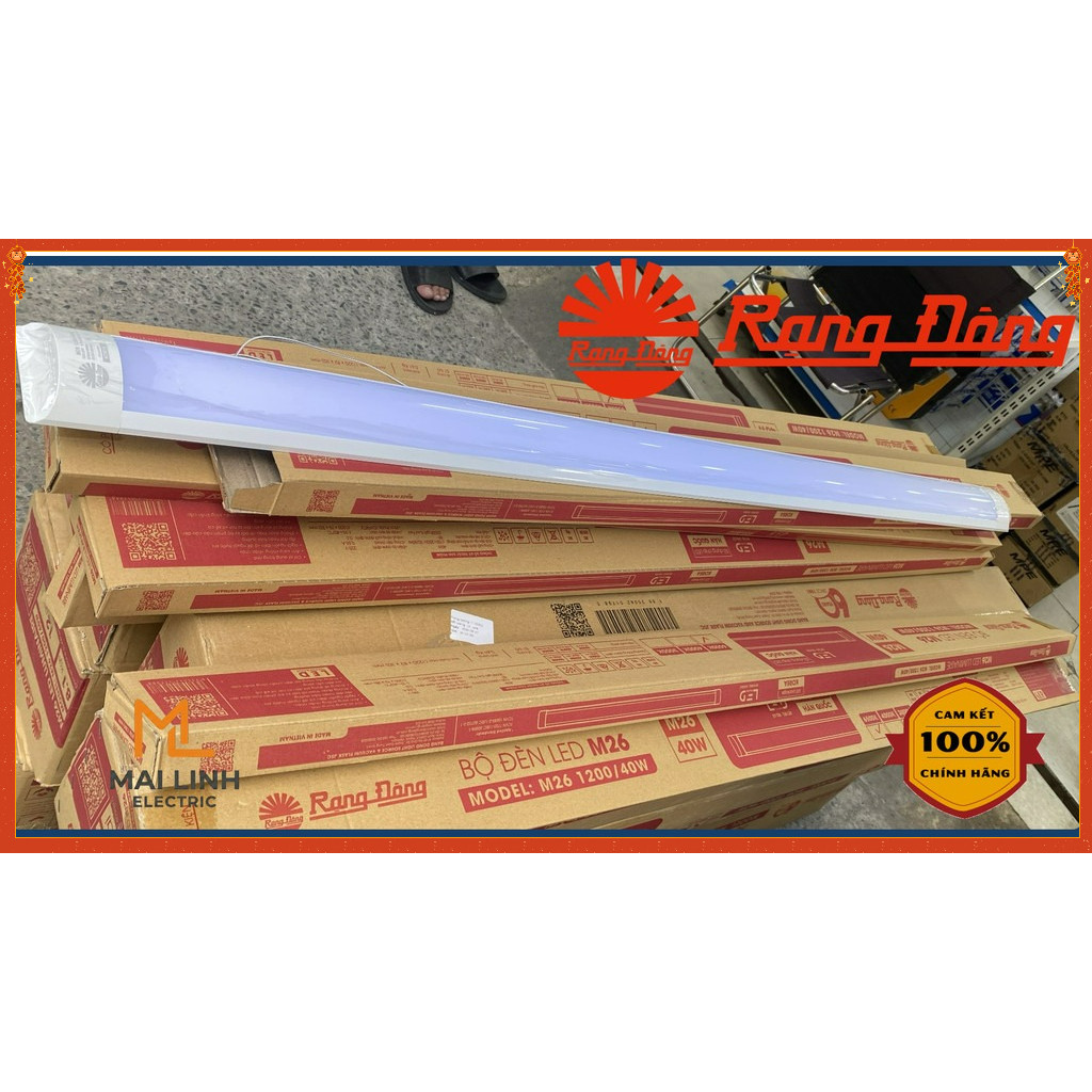 {Rạng Đông} Bộ đèn Led bán nguyệt Meca dẹp dài 1m2 50W ánh sáng trắng - Model: M26 1200/50W 6500K