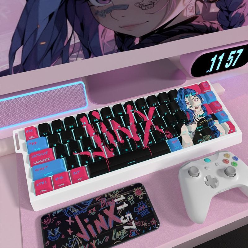 Keycap Goldcup Hai Chiều Chủ Đề Bên Khắc Ánh Sáng Truyền pbt Thích Ứng Với Trục Từ ND63Ace60made68