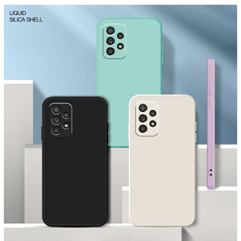 Dành Cho Samsung Galaxy A72 Vuông Silicon Lỏng Ốp lưng Samsung A72 5G Bảo Vệ Camera Ốp Lưng Fundas