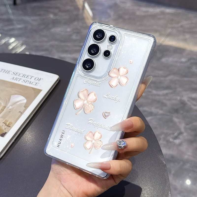 Ốp Bảo Vệ Điện Thoại Di Động Bao Gồm Tất Cả Thích Hợp Cho Samsung A03 A14 Cỏ Ba Lá Bốn Lá Hiệu Ứng C