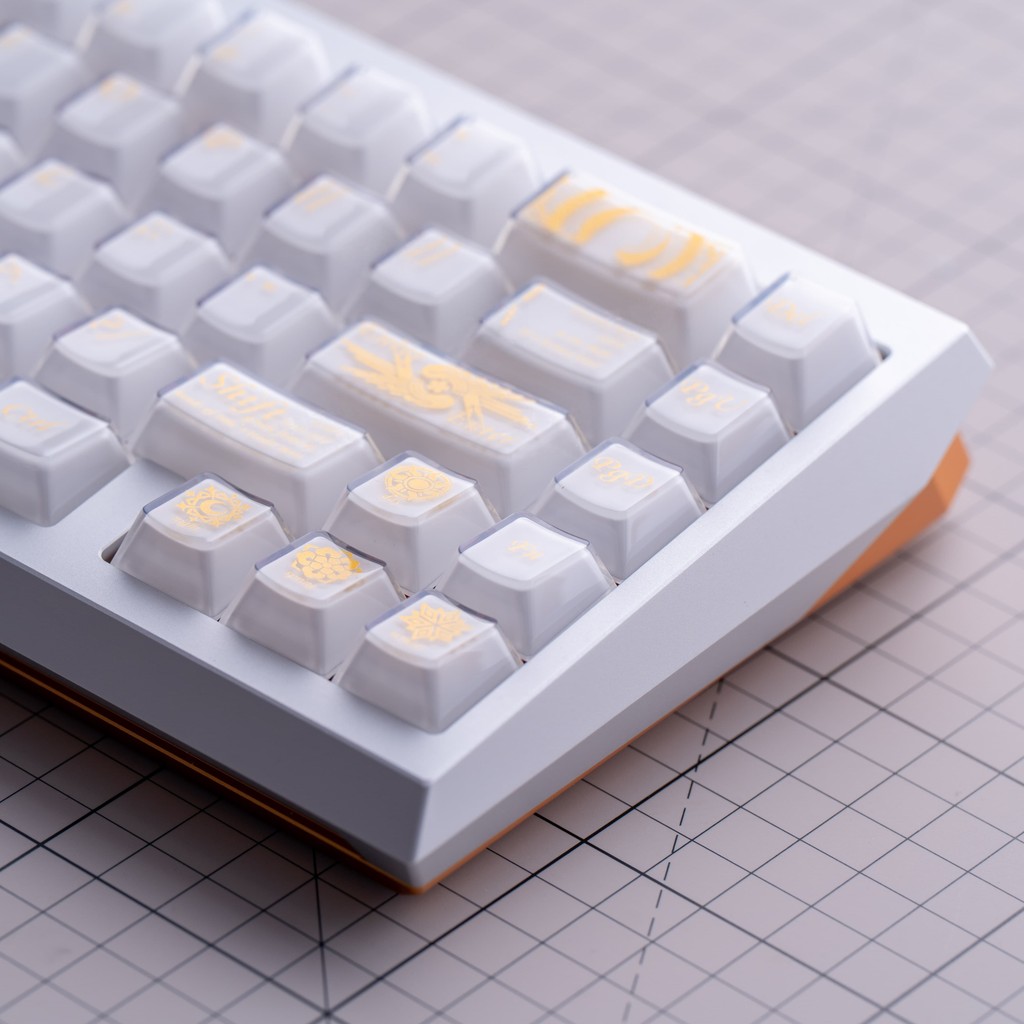 Baroque Thạch Pha Lê Keycap Anh Đào Hồ Sơ 80 Phím PC UV In Aula F87 F75 RK61 Cơ Khí Sáng Tạo Persona
