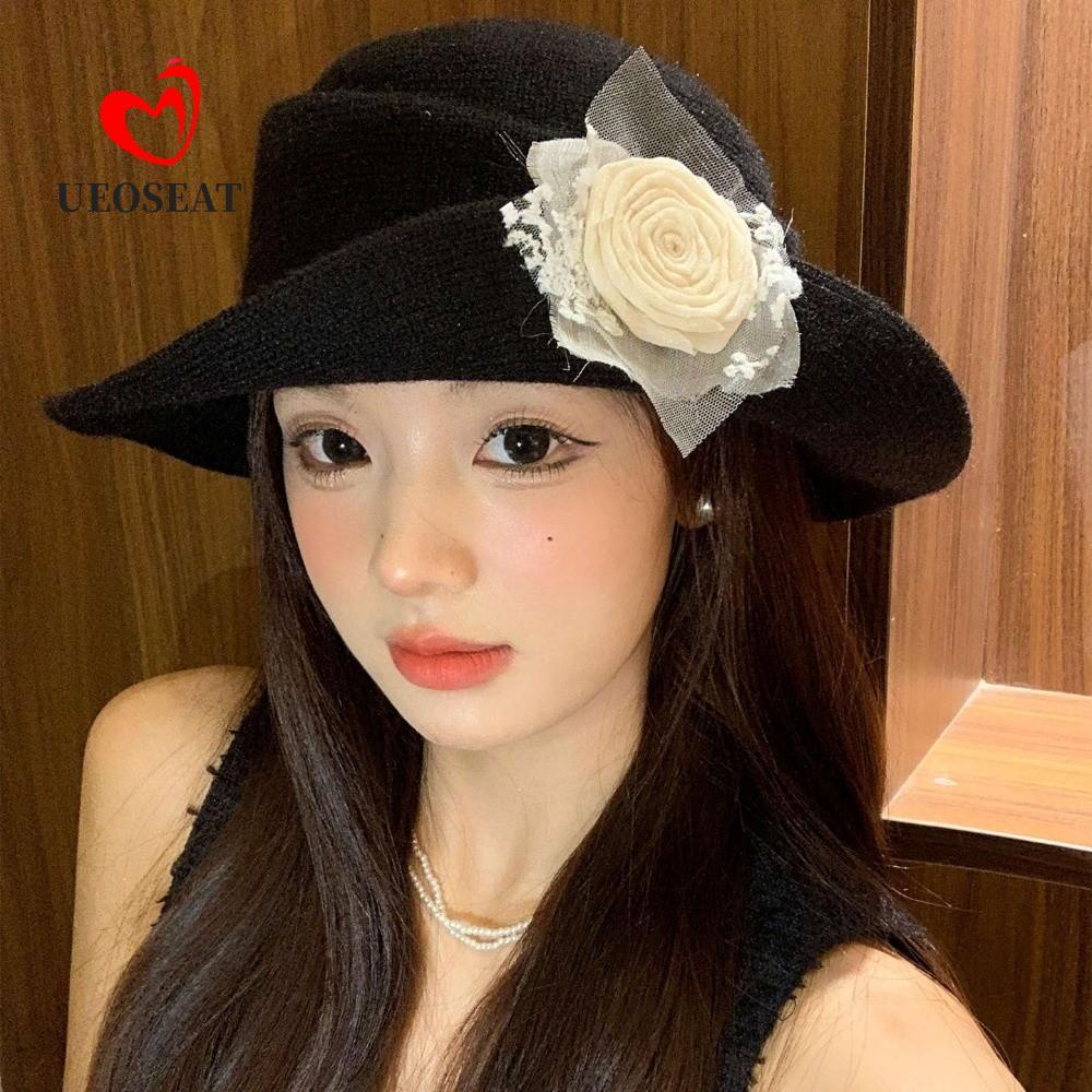 UEOSEAT Hepburn Style Topper Hat Quá Khổ Retro Nữ