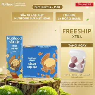 Thùng 24 Hộp Sữa 20 Loại Hạt Nutifood Sữa Hạt 180ml