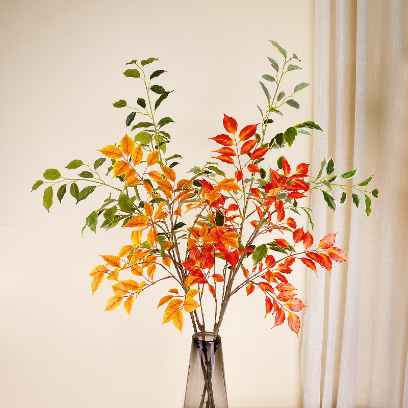 Chất Lượng Cao Mô Phỏng Cây Xanh Nhánh Lớn Lá Ficus Mô Phỏng Lá Ficus Lá Sắp Xếp Hoa Lá Xanh Mô Phỏn