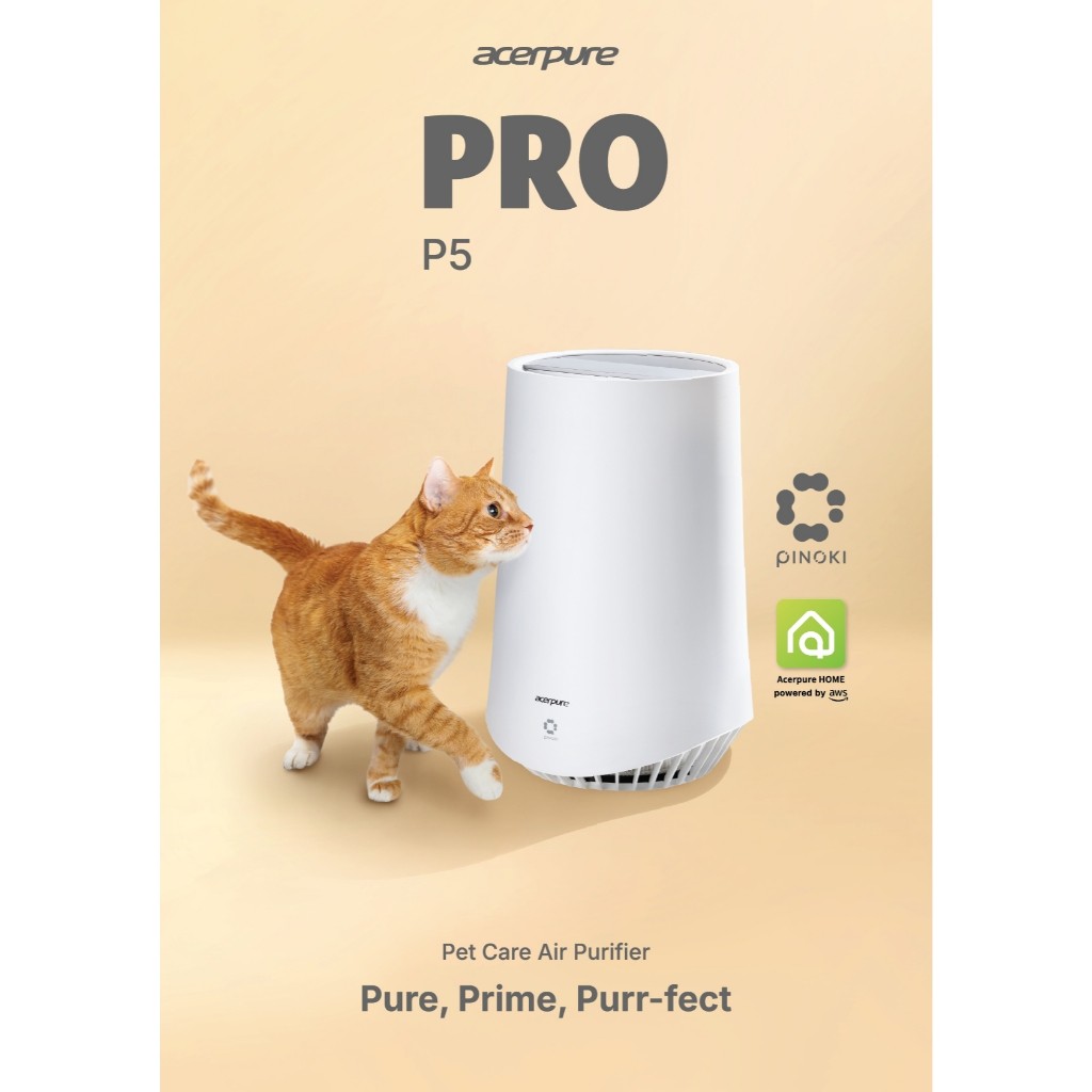 Máy lọc không khí Acerpure PRO P5 AP535-30W Pet Care HEPA 13 UVC PINOKI Ion Điều Khiển App 33m² - Bả