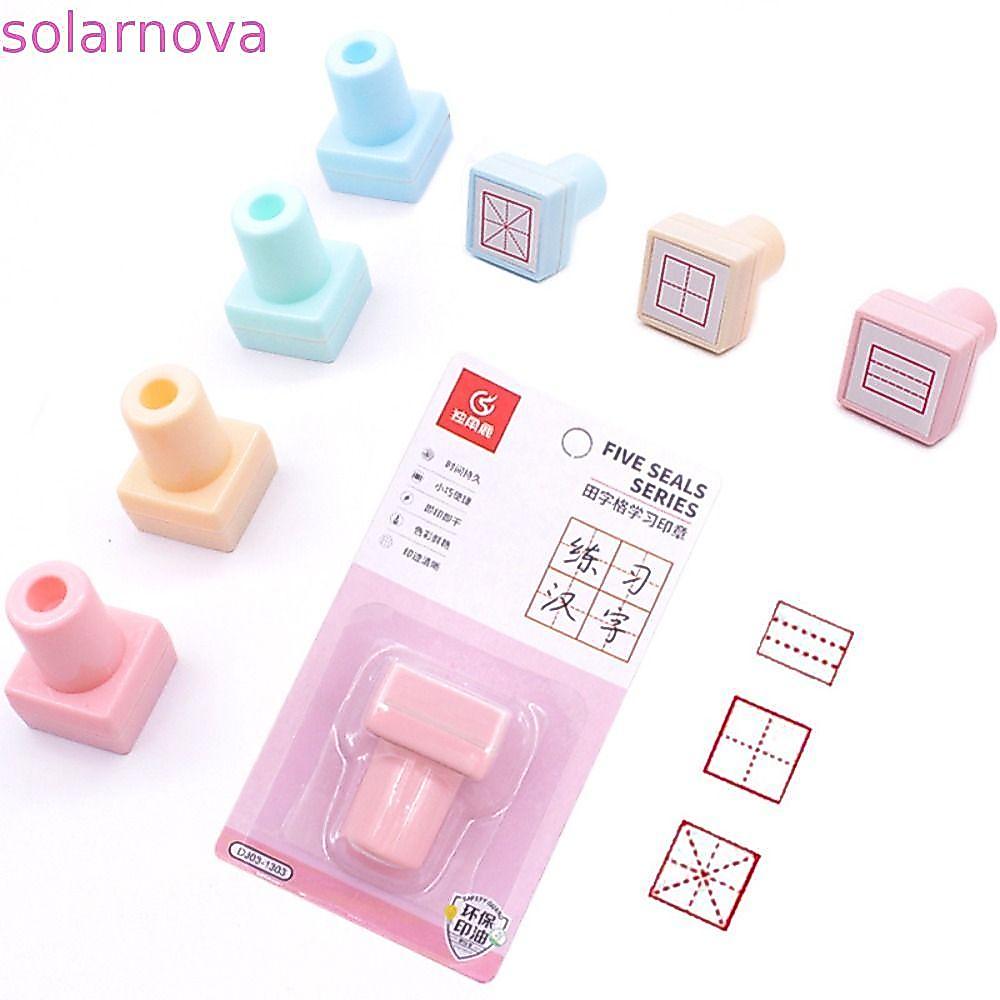 SOLARNOVA Nhân Vật Trung Quốc Đột quỵ Con Dấu Tem Mini Di Động Đồ Dùng Học Tập Trung Học Tiểu Học Tr