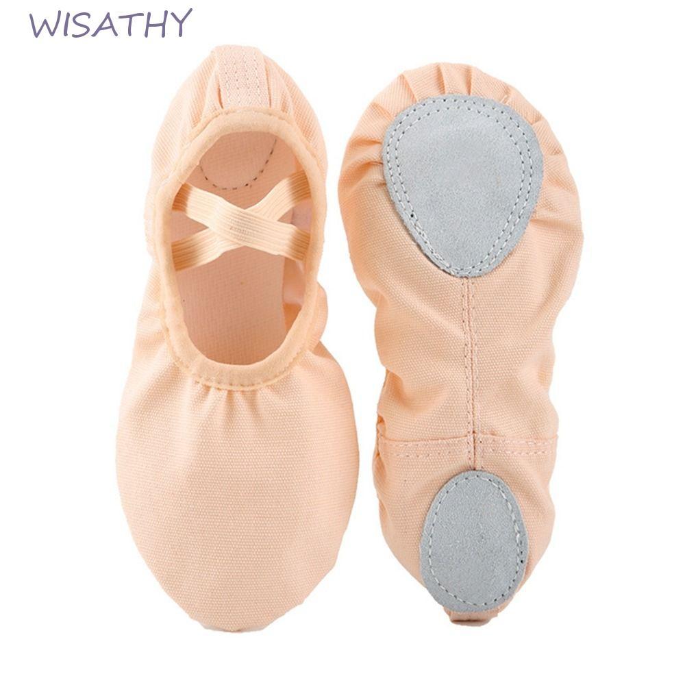 ELMER1 Bé Gái Giày Ba Lê Thể Dục Dụng Cụ Đế Mềm Dép Dễ Thương Nhảy Latin Đơn Giản Da Huấn Luyện Trẻ 