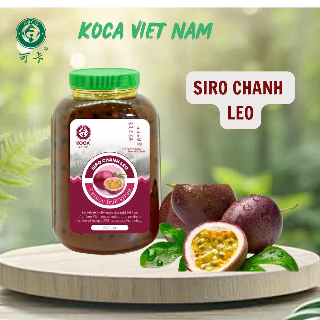 Siro Chanh Leo KoCa 1kg, Siro Hương Vị Chanh Leo Ngọt Tươi Mát Thơm Ngon Đậm Vị
