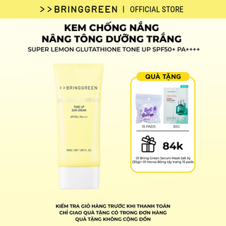 [ĐỘC QUYÊN] Kem chống nắng Nâng tông Bringgreen Super Lemon Glutathione Tone Up Sun Cream SPF50+ PA++++ 50ml