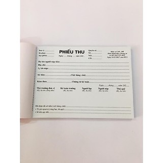 Phiếu thu chi 2 liên