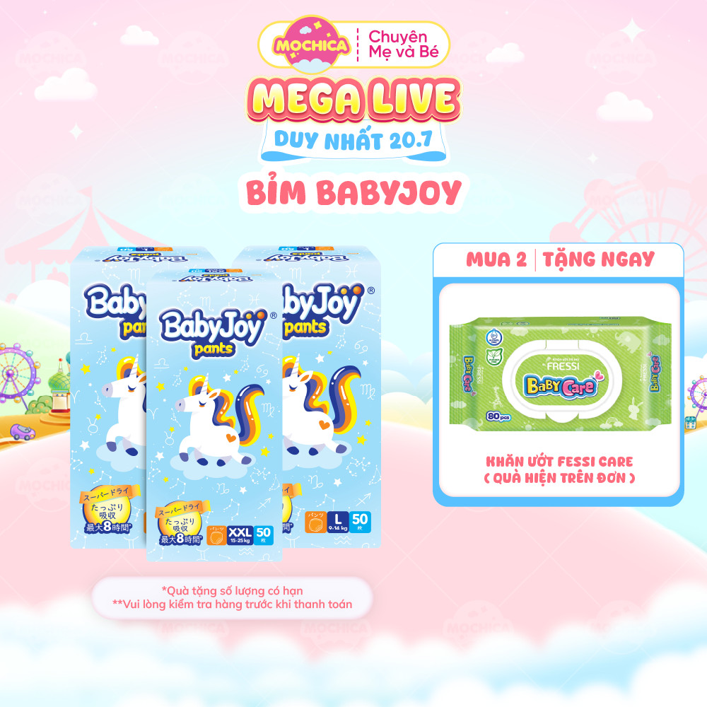 KOL-Tã/bỉm Quần Cao Cấp Bobby Baby Joy size M50/L50/XL50/XXL50 siêu mỏng _ Mochica _Mochica