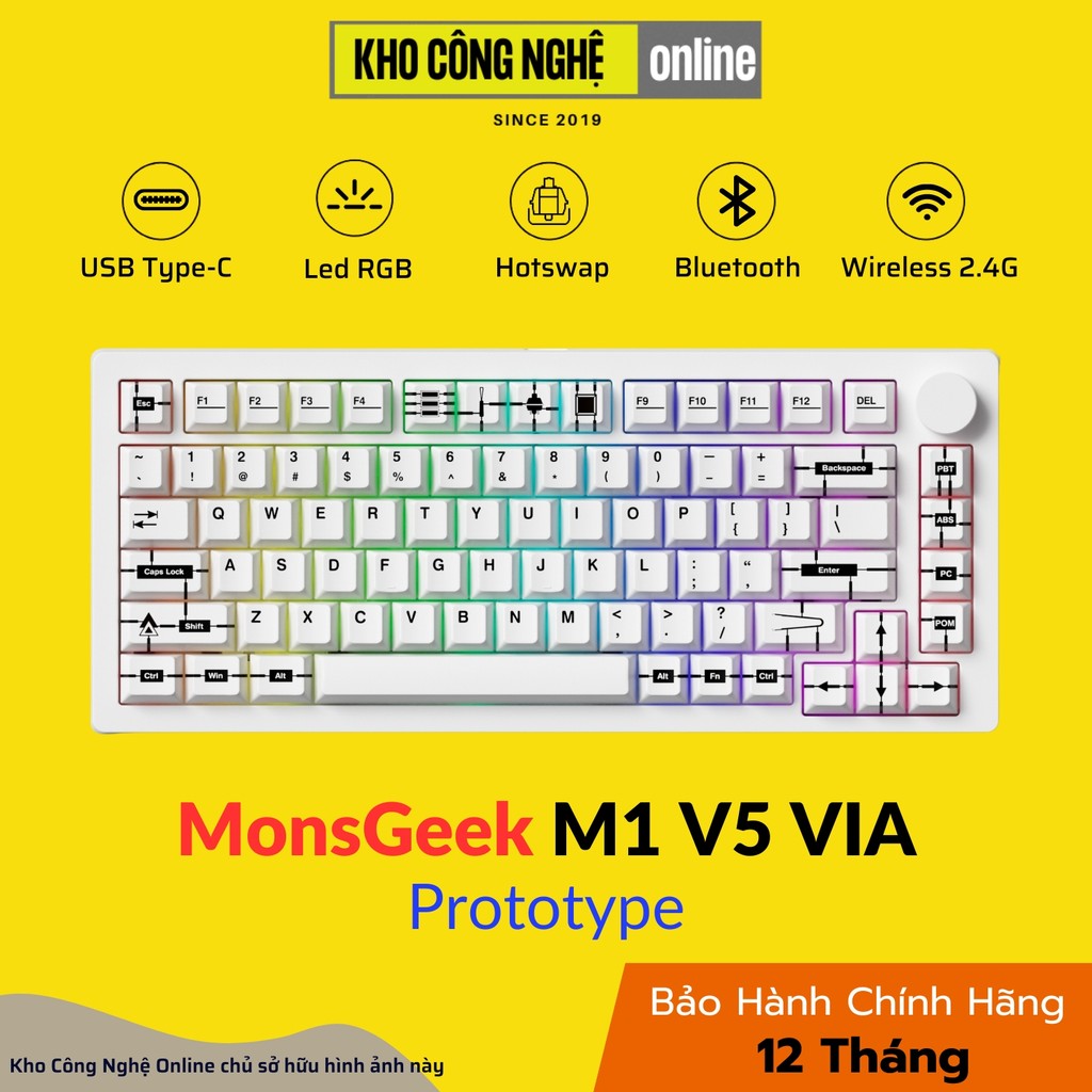 Bàn phím cơ MonsGeek M1 V5 VIA Prototype (Hàng Chính Hãng) | BigBuy360 - bigbuy360.vn