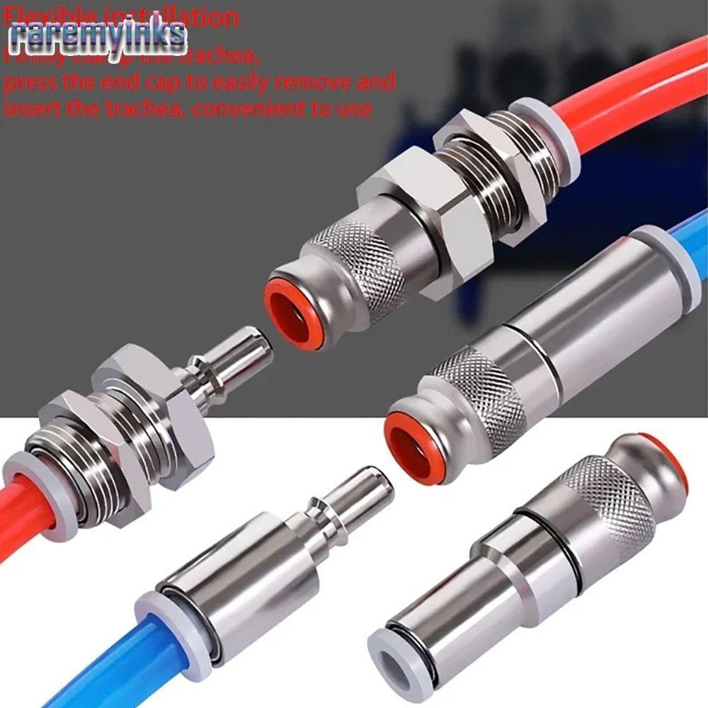 RAREM 1 Cái Đầu nối nhanh khí quản, KK2P / KK2S-04H-06H-04E-06E-06E Khớp nối nhanh một chiều, Ống PU