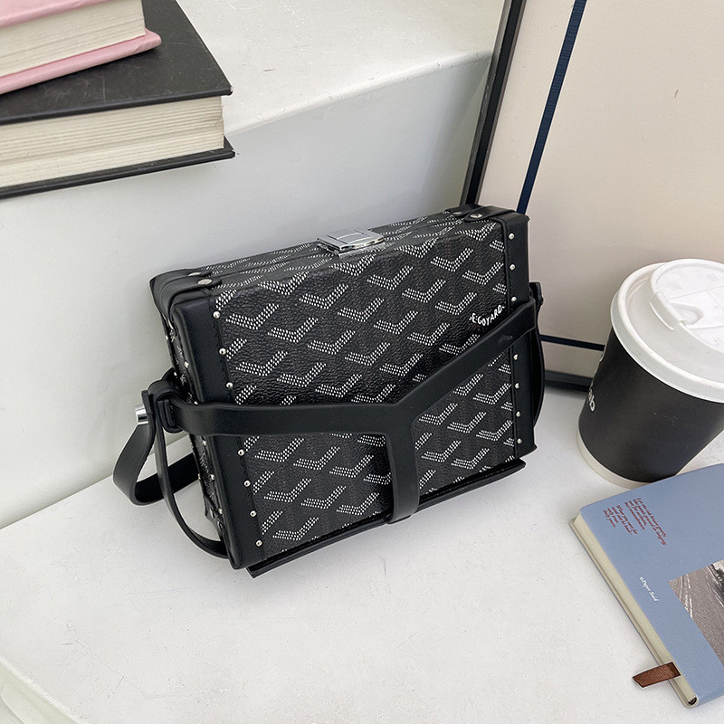 Túi đựng hộp Goyard Goyard Túi vuông nhỏ Túi đeo vai Mini Phong cách mới Goyard Nữ