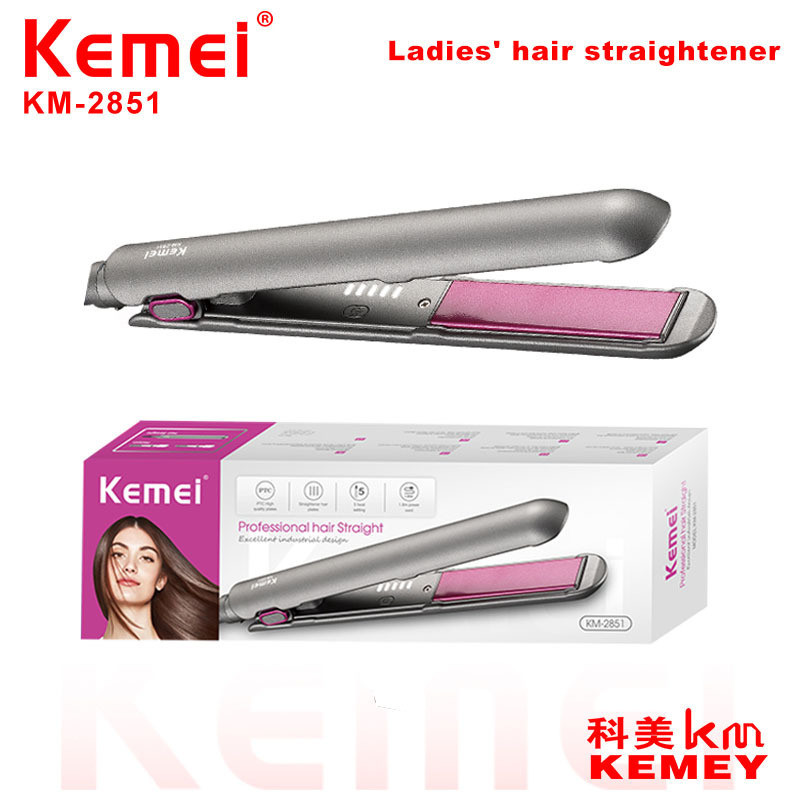 Kemei kemei Máy uốn tóc Máy duỗi tóc thông minh Máy uốn tóc đa tốc độ Điều chỉnh nẹp duỗi Ion âm