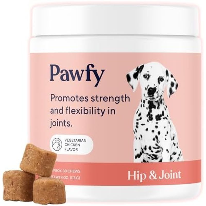 Pawfy Hông & Bổ sung chung cho chó có MSM & Vitamin C | Glucosamine Chondroitin cho S, Trung bình & 