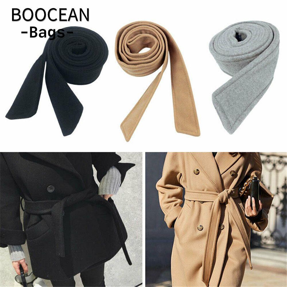 Thắt lưng áo khoác BOOCEAN Nam Nữ Áo len cổ điển Áo khoác thắt lưng
