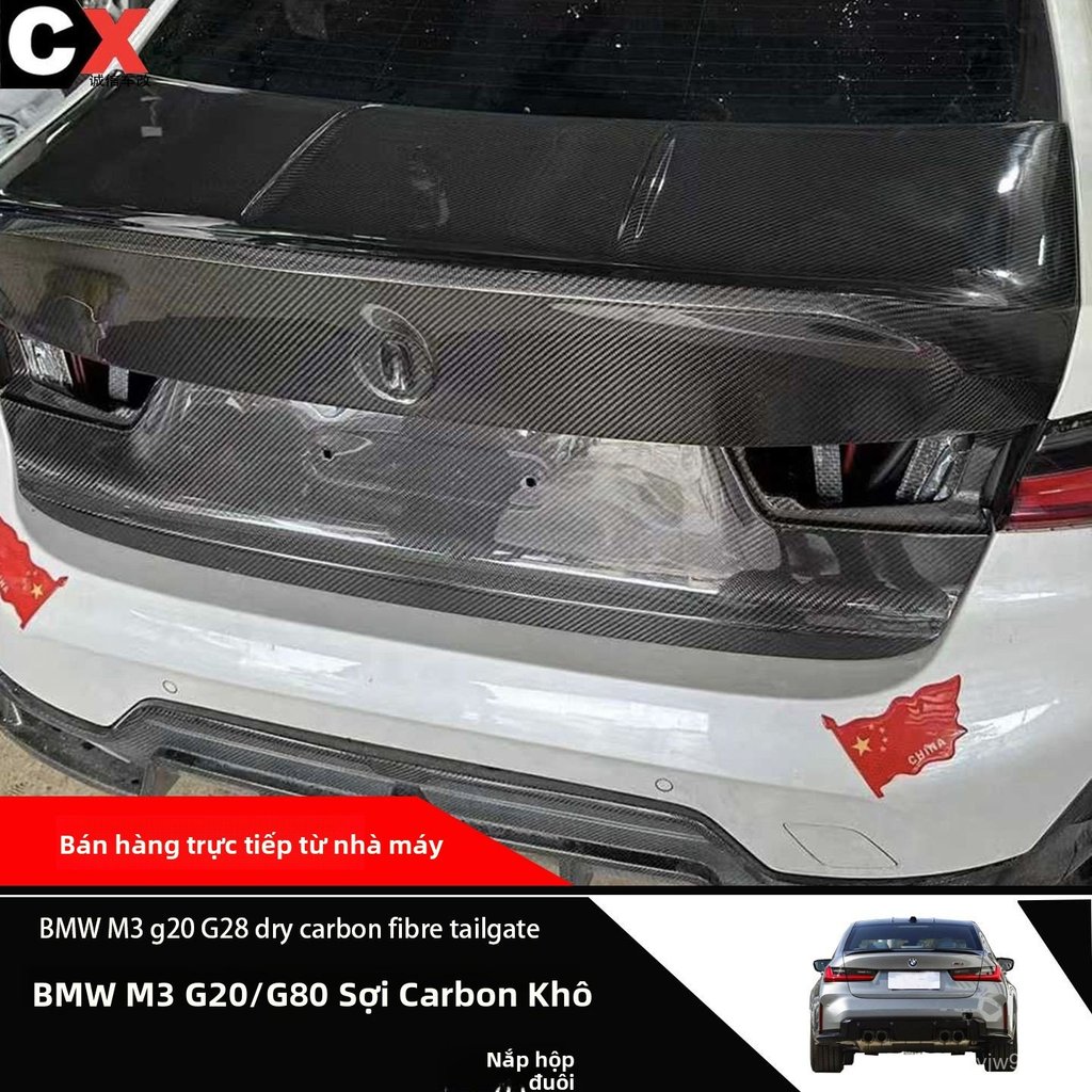 Nắp cốp sau Carbon Dry kiểu CSL cho xe BMW G20 G80 M3 2021-2024 cao cấp siêu nhẹ thể thao bán chạy u