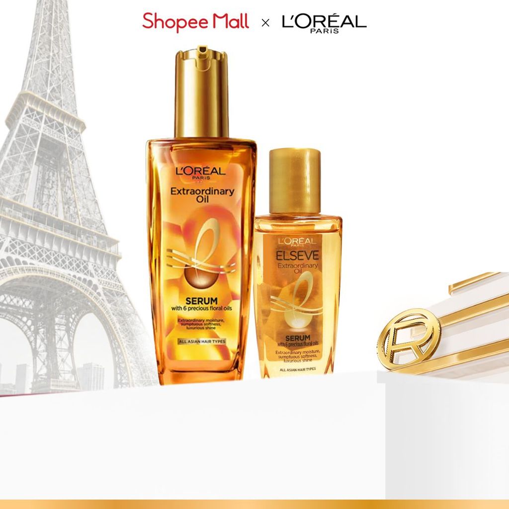 Bộ dầu dưỡng chiết xuất tinh dầu hoa tự nhiên L'Oreal Paris Elseve Extraordinary Oil Ultra Nourishing 130ml | BigBuy360 - bigbuy360.vn