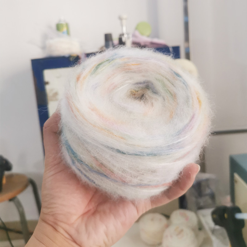🔥có hàng sẵn🔥Cuộn Dệt Sợi mohair Sợi len Mohair Len Mohair Phần Nhuộm Len Chuyển Đổi Nhiều Màu Sắc X