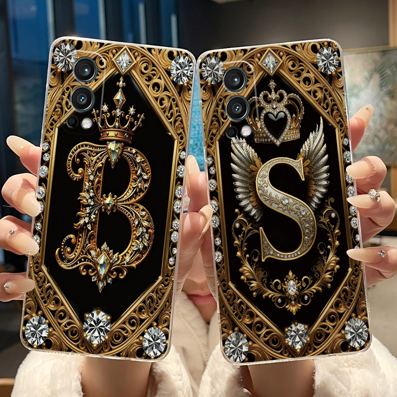 Ốp Lưng Cho OnePlus Nord 2 5G DN2101 DN2103 Thời Trang Mới Retro Chữ Ban Đầu Cặp Đôi Vỏ Điện Thoại N