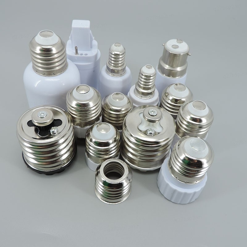 2 Chiếc Đế Đèn AC E27 GU10 G9 E12 B22 MR16 Sang E27 E40 E14 Ổ Cắm Đèn LED Giá Đỡ Bóng Đèn Chuyển Đổi