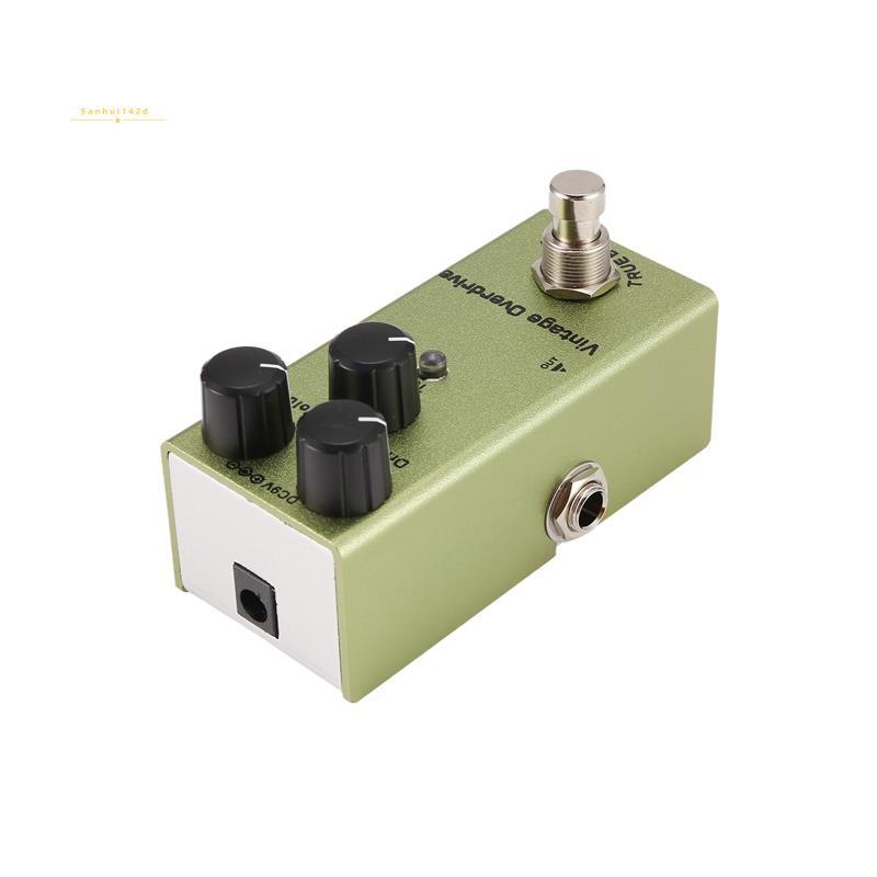 Bàn đạp hiệu ứng đàn guitar điện Mini Bàn đạp đàn guitar điện Vintage Overdrive cho đàn guitar điện