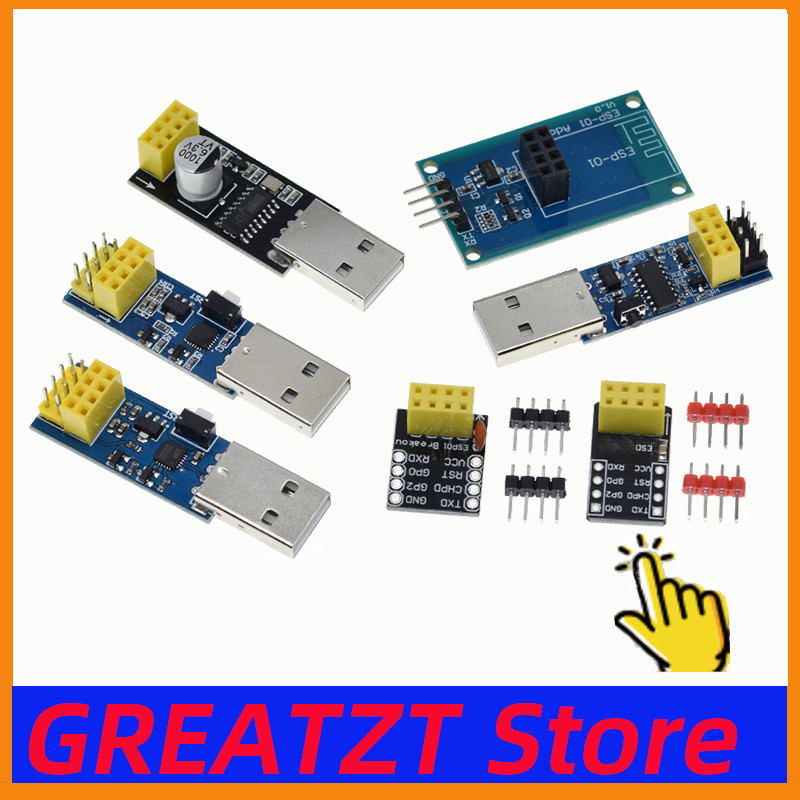 CH340G CP2104 USB sang ESP8266 ESP-01 ESP-01S Bộ chuyển đổi lập trình mô-đun WIFI Tải xuống Bộ liên 