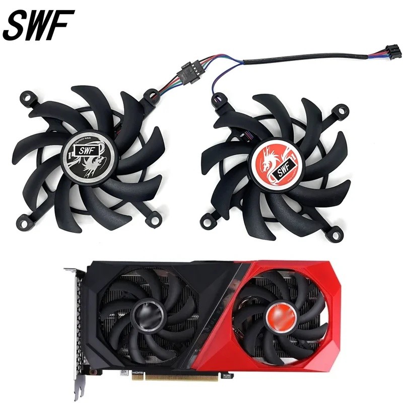 * Mới 2 Cái / bộ 85MM Quạt Làm Mát Thay Thế Cho Nhiều Màu Sắc RTX 3060 Ti RTX 3060 3050 NB DUO 12G V