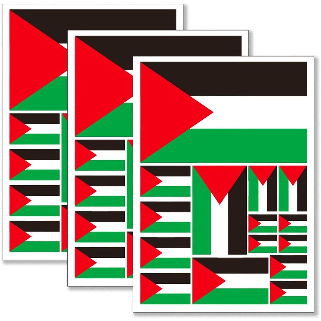 Nhãn dán cờ Palestine QQSD Decal Palestine nhiều kích cỡ, 3 gói, 11,7 x 8,3 inch