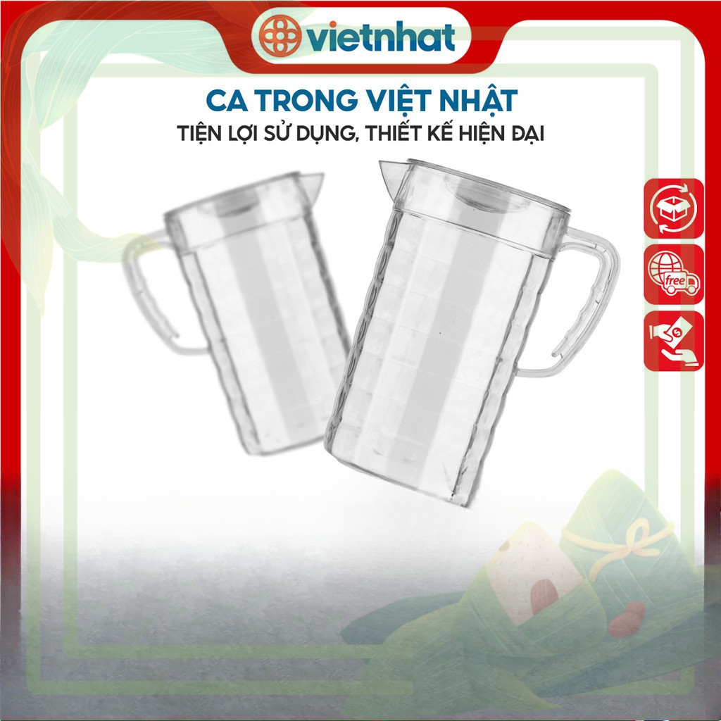 Ca đựng nước, ca nhựa trong, ca đựng nước trong suốt, ca kính C6056 KOKIMO SHOP