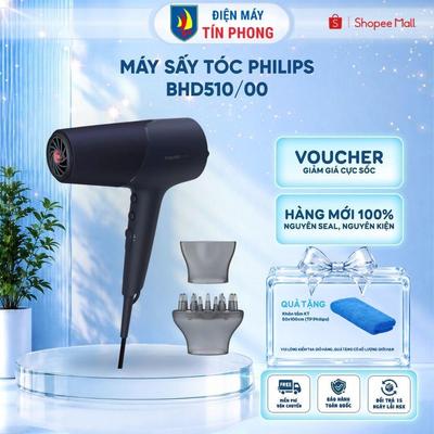 Máy sấy tóc Philips BHD510/00 - Chế độ sấy Ion - Bảo hành 2 năm - hàng chính hãng.