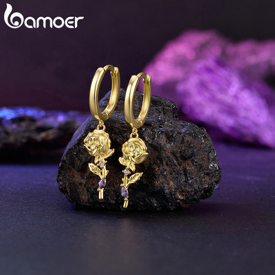 Bamoer Vòng Bông Tai Đầu Lâu Hoa Trang Sức Quà Tặng Cho Nữ