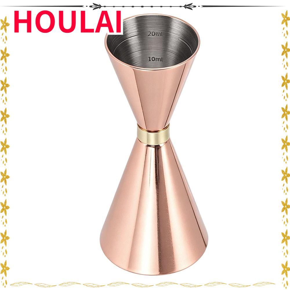 HOULAI Đo Jigger, Đo lường bằng thép không gỉ Bên trong Jigger Cocktail đôi, Thanh Jigger pha chế th