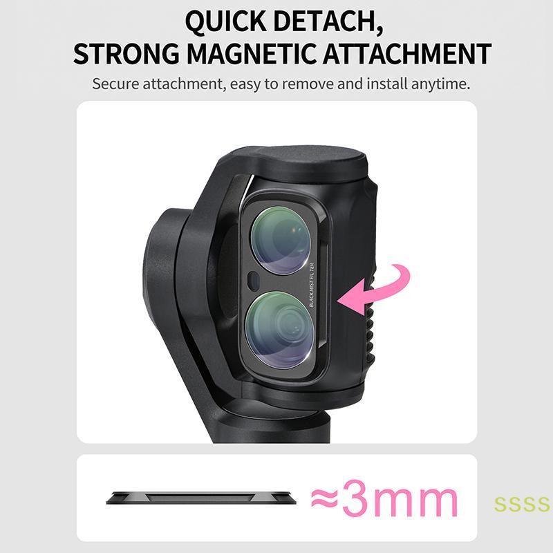 Bộ lọc WSS UV CPL VND ND cho Insta360 Luna Ultra ND2-32 1 / 4 Sương mù đen để quay phim phiêu lưu ng