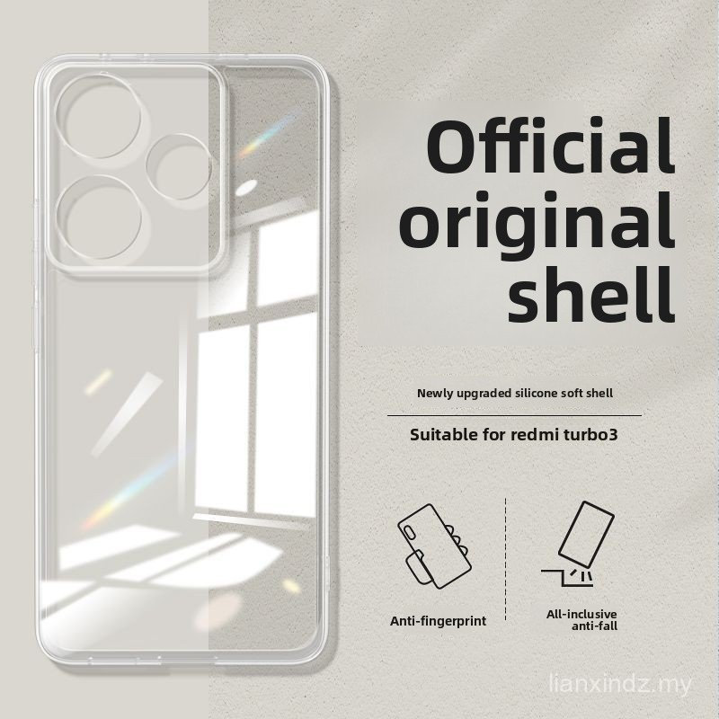 Tương thích với Xiaomi Redmi Turbo 3 Ốp lưng trong suốt Turbo 3 Lens Full Coverage Vỏ mềm silicon si