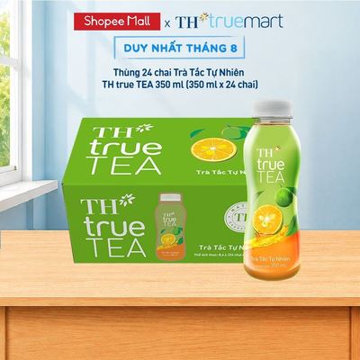 Thùng 24 chai Trà Tắc Tự Nhiên TH true TEA 350 ml